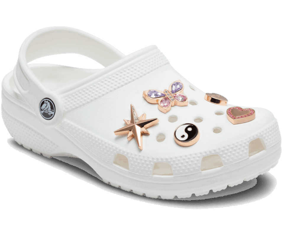 Crocs Rožinė Ir Auksinė 5 Pak