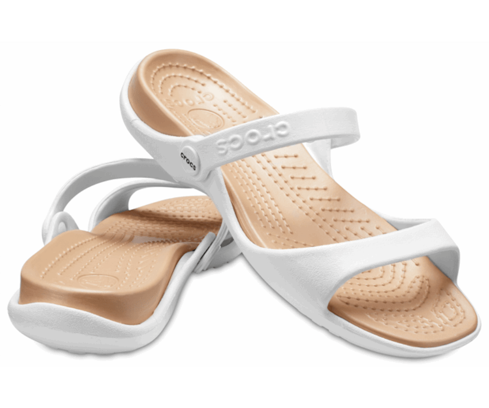 Crocs Moteriški Cleo Sandalai Austrių Aukso Spalvos