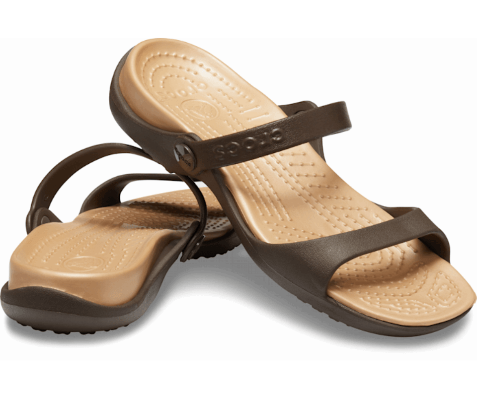 Crocs Moteriški Cleo Sandalai Espresso-gold