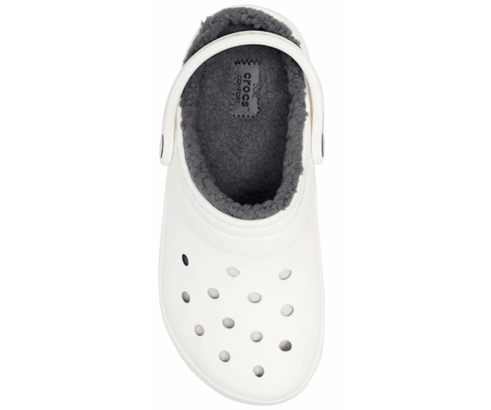 Crocs Klasikinis Pamušalas Baltai Pilka Klumpa