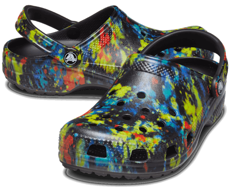 Crocs Classic Tie-dye Grafinis Klumpas Turq Tonikas-multi