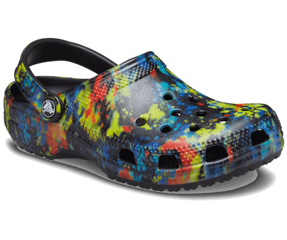 Crocs Classic Tie-dye Grafinis Klumpas Turq Tonikas-multi