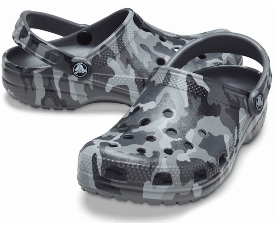 Crocs Klasikinis Margintas Camo Klumpes šiferio Pilkas-multi