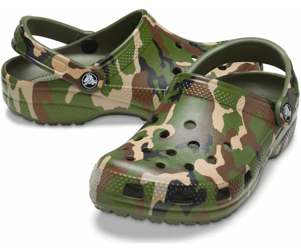 Crocs Klasikinis Margintas Camo Klumpes Army Green-multi