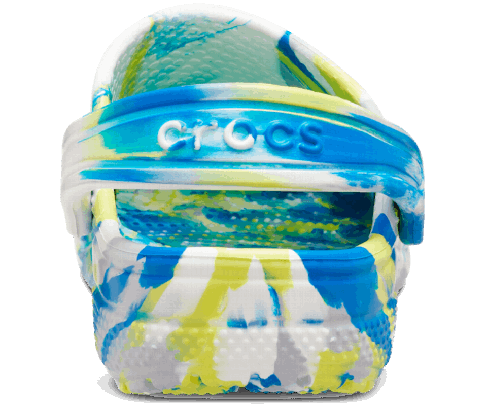 Crocs Toddler Klasikinis Marmurinis Klumpys Baltas-šviesus Kobaltas