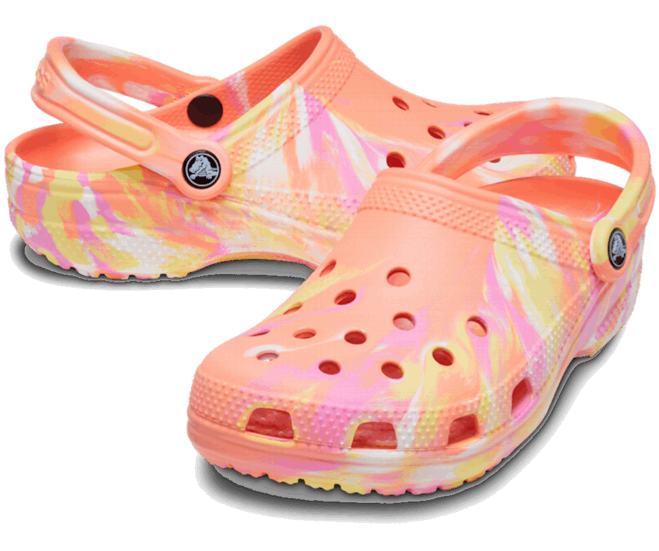 Crocs Klasikinė Marmurinė Klumpė Papaya-multi