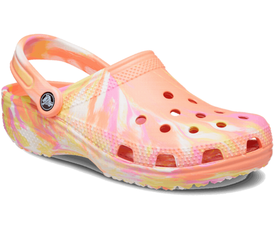 Crocs Klasikinė Marmurinė Klumpė Papaya-multi