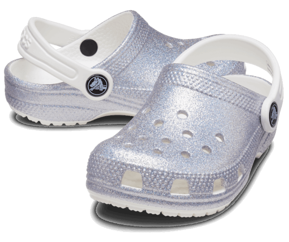 Crocs Toddler Klasikinis Blizgantis Klumpas Baltas-multi