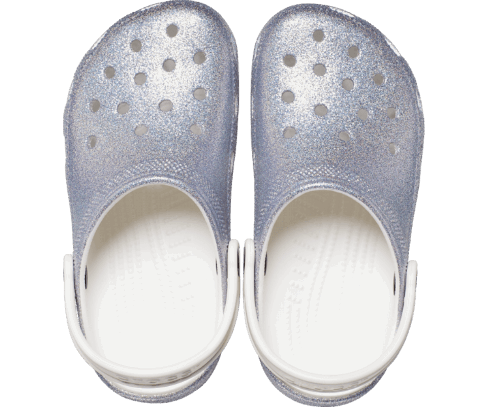 Crocs Vaikiška Klasikinė Blizganti Klumpė Balta-multi