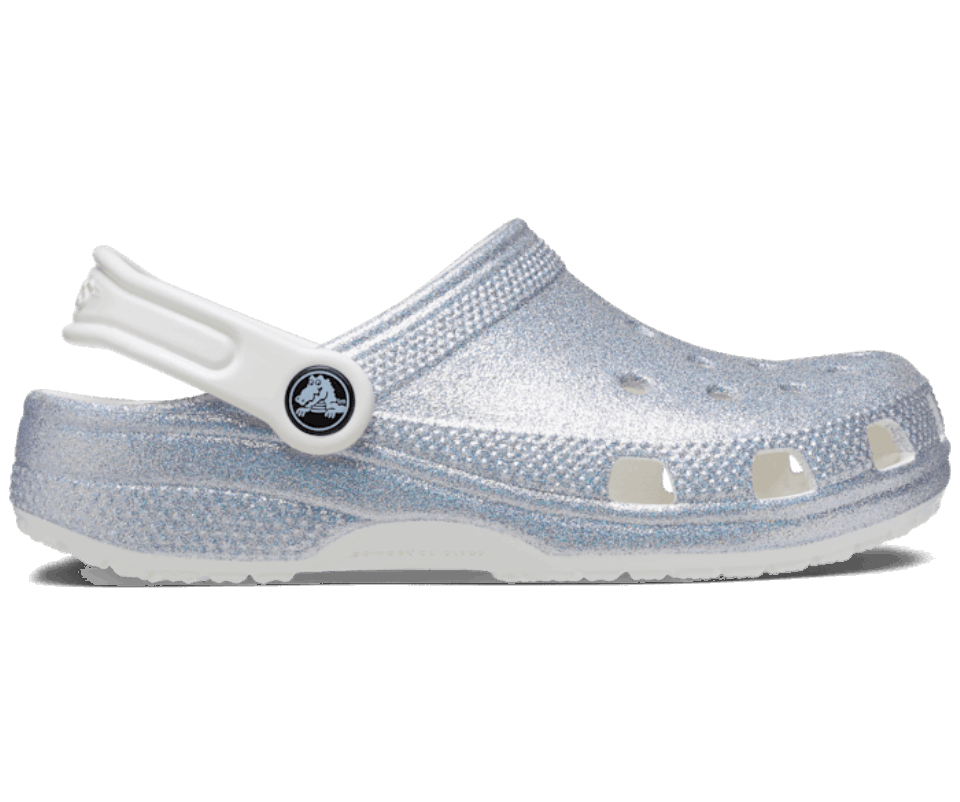 Crocs Vaikiška Klasikinė Blizganti Klumpė Balta-multi