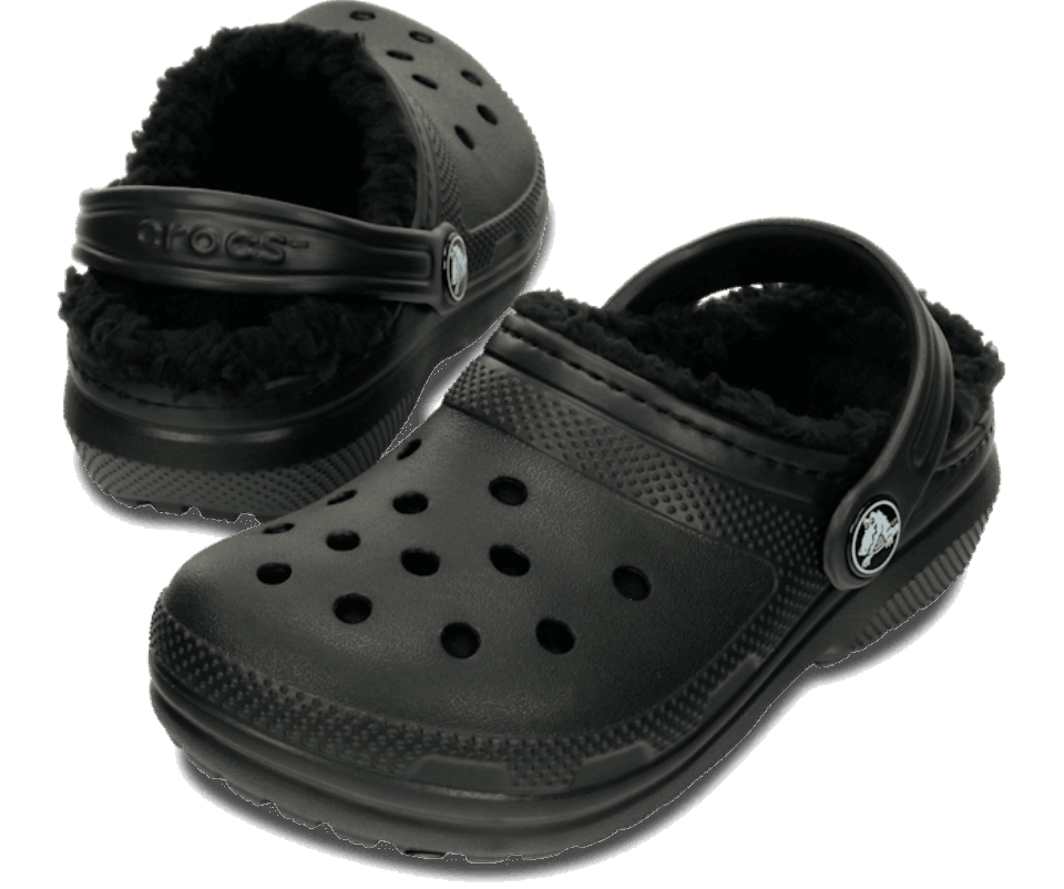 Crocs Vaikiška Klasikinė Klumpa Su Pamušalu Juoda