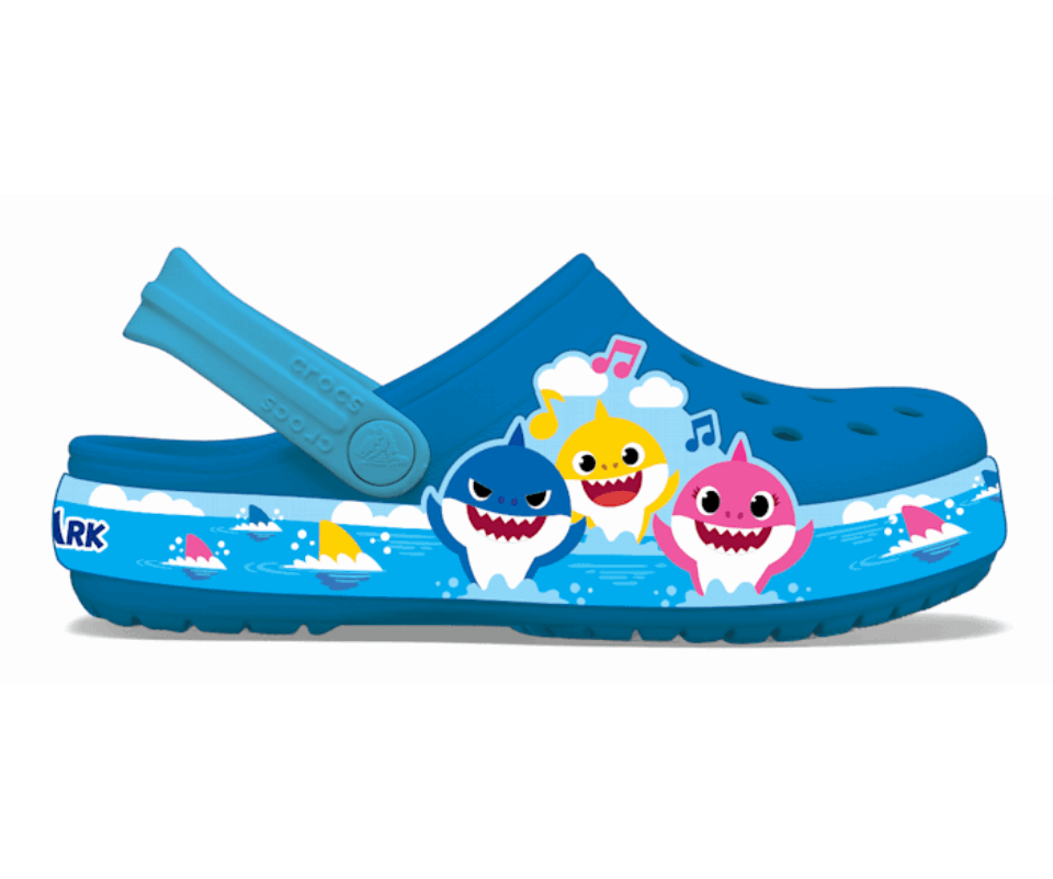 Crocs Toddler Linksma Laboratorija Kūdikių Ryklio Juosta Užkimšti Ryškus Kobaltas