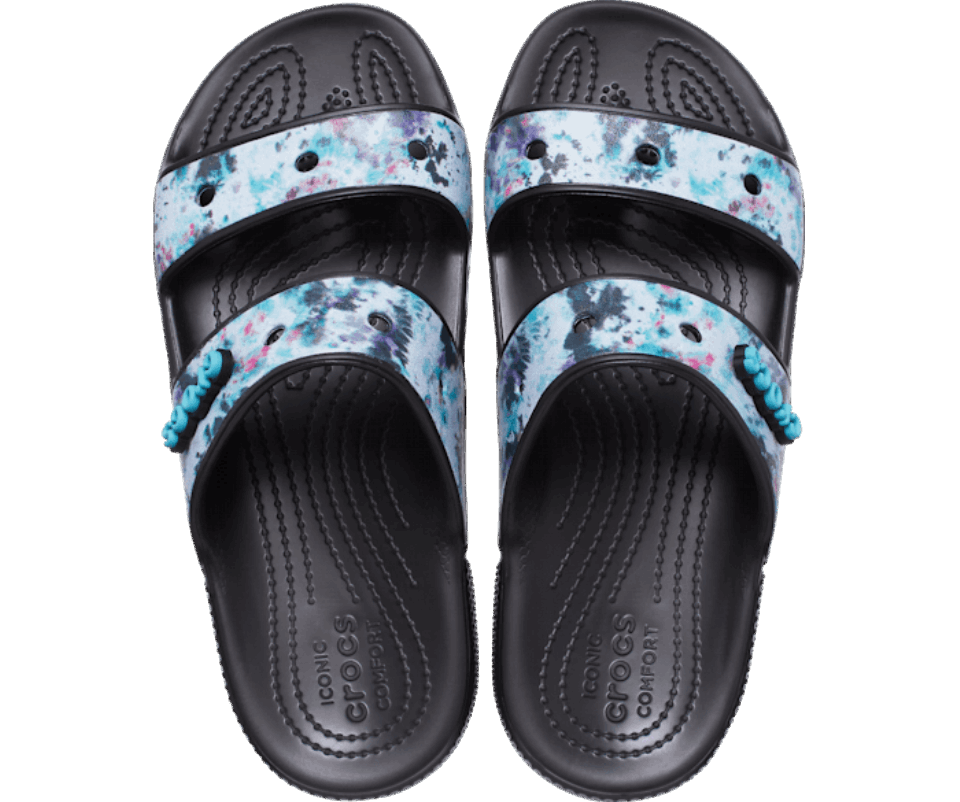 Crocs Klasikinis Kaklaraištis Dažomas Grafinis Daugiaspalvis Sandalas