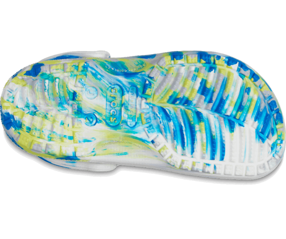 Crocs Vaikams Klasikinis Marmurinis Klumpys Baltas-šviesus Kobaltas