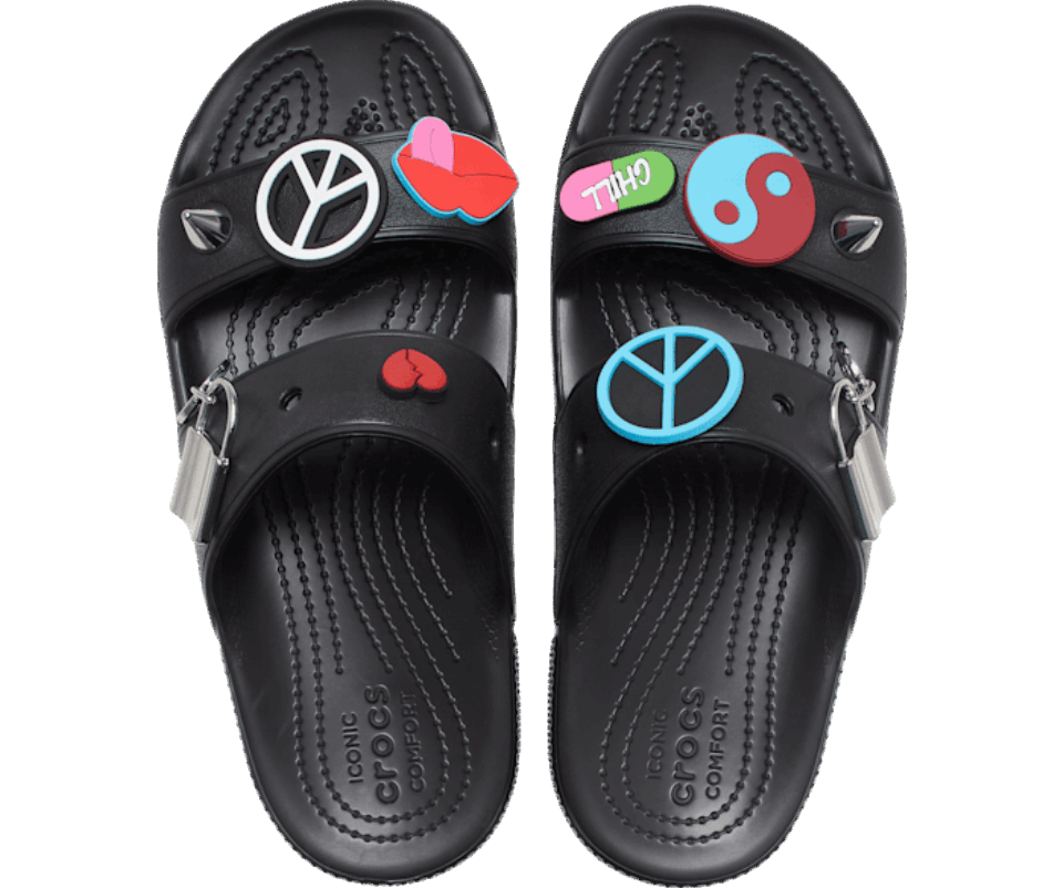 Crocs Classic Jaučiasi Pozityvumo Sandalų Juodos Spalvos