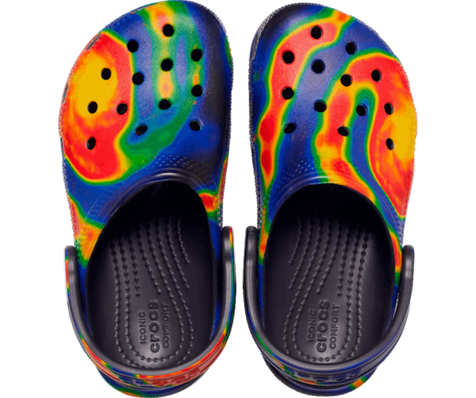 Crocs Vaikiška Klasikinė Soliarizuota Klumpa Tamsiai Juoda