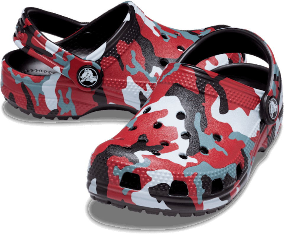 Crocs Vaikiška Klasikinė Kamšalukė Juodai Raudona