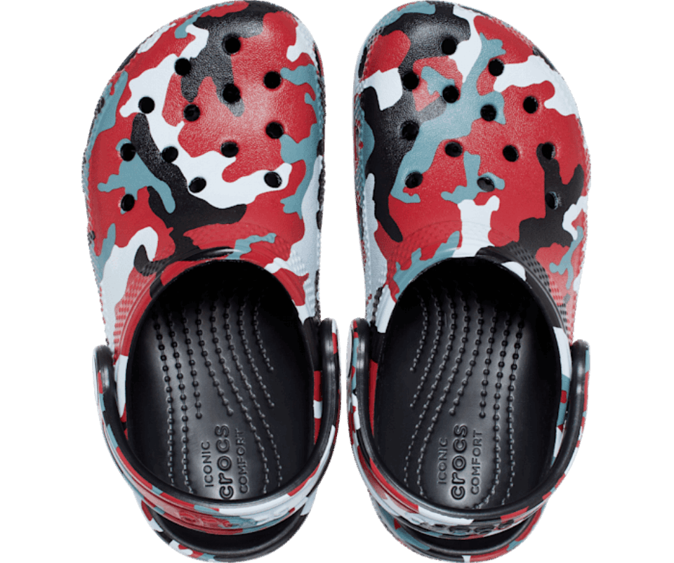 Crocs Vaikiška Klasikinė Kamšalukė Juodai Raudona