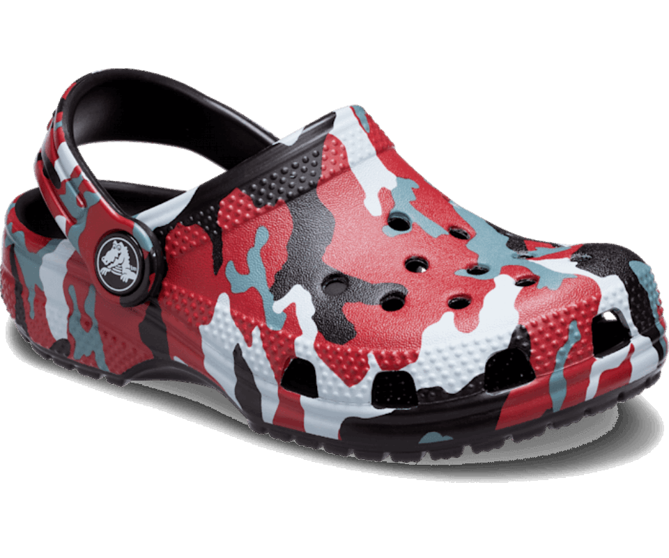 Crocs Vaikiška Klasikinė Kamšalukė Juodai Raudona