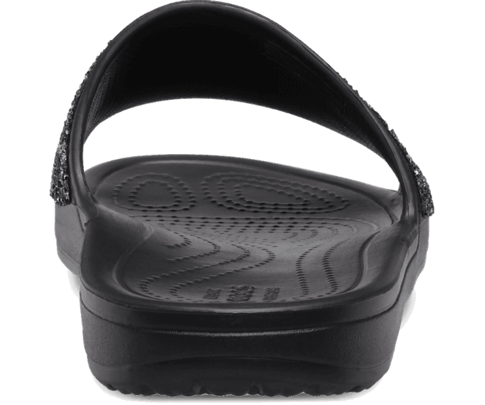 Crocs Moteriškas Sloane Glitter Low Slide Juodas