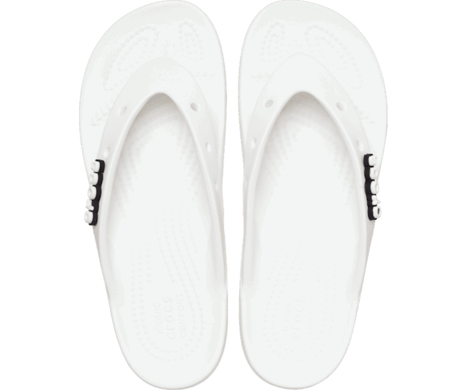 Crocs Classic Platforma Flip Balta