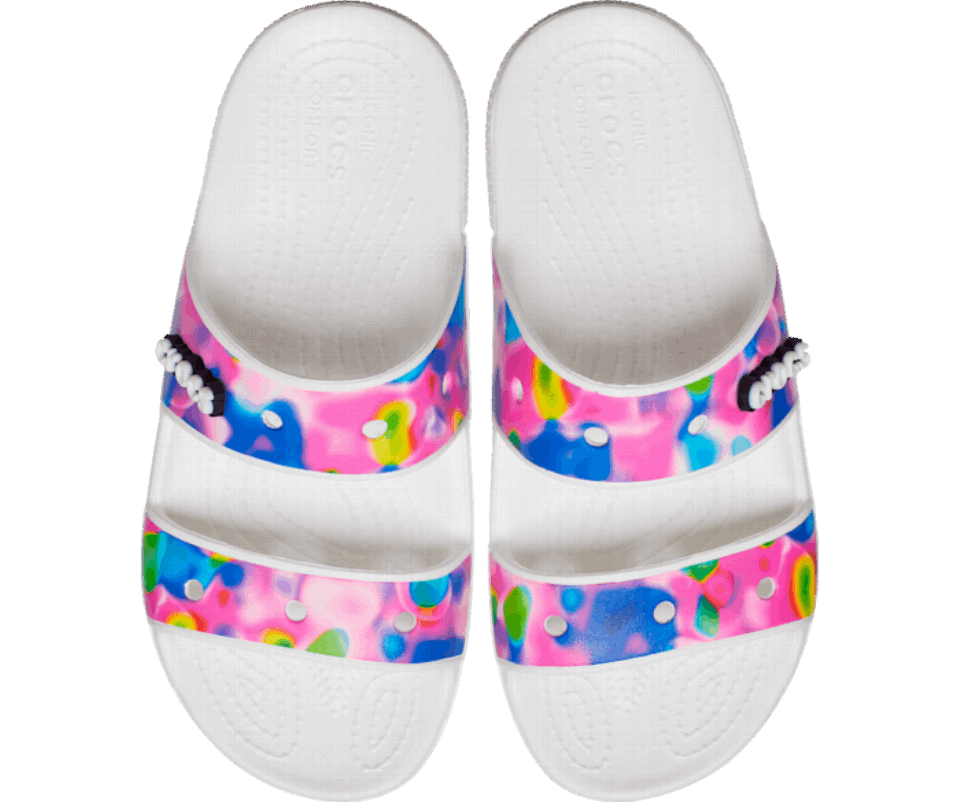 Crocs Klasikinis Soliarizuotas Sandalas Baltas-rožinis