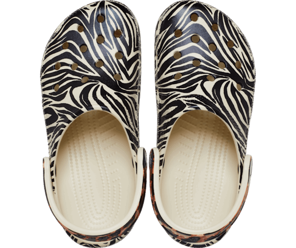 Crocs Klasikinis Gyvūnų Remiksas Clog Bone-multi Animal