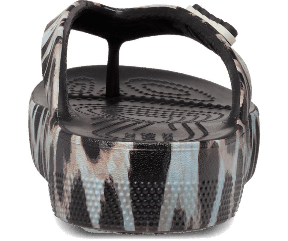 Crocs Klasikinis Platforminis Gyvūnų Remiksas Flip Black-leopard