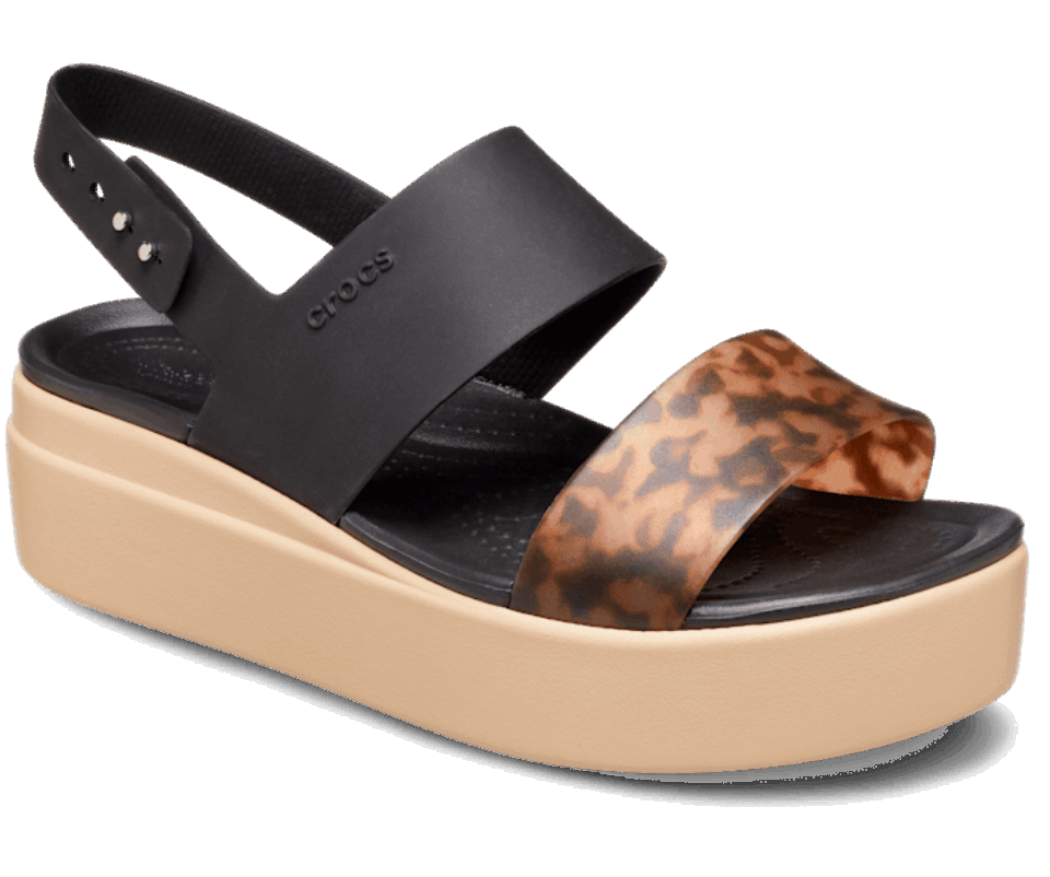 Crocs Moteriškas Brooklyn Vėžlys žemas Pleištas Juodas-multi