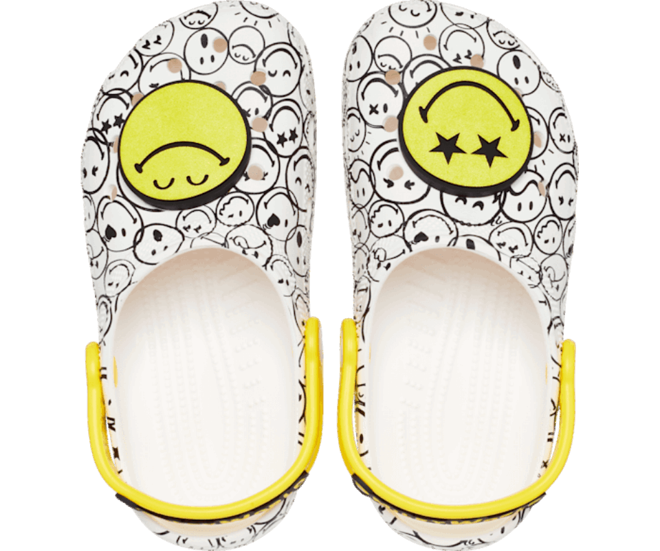 Crocs Vaikiška Klasikinė 2022 M. šypsenėlių Klumpė Balta-multi