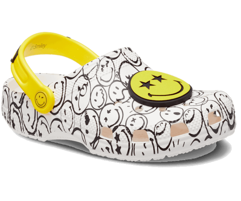 Crocs Vaikiška Klasikinė 2022 M. šypsenėlių Klumpė Balta-multi